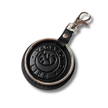 Load image into Gallery viewer, Black Leather Keychain