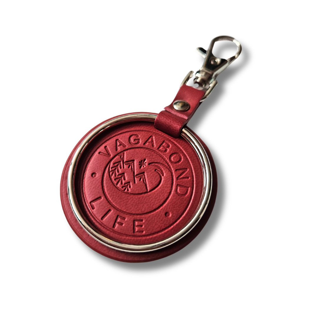 Dark Red Vegan Keychain