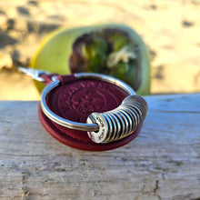 Load image into Gallery viewer, Dark Red Vegan Keychain