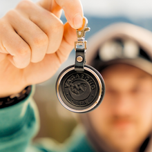 Load image into Gallery viewer, Black Leather Keychain