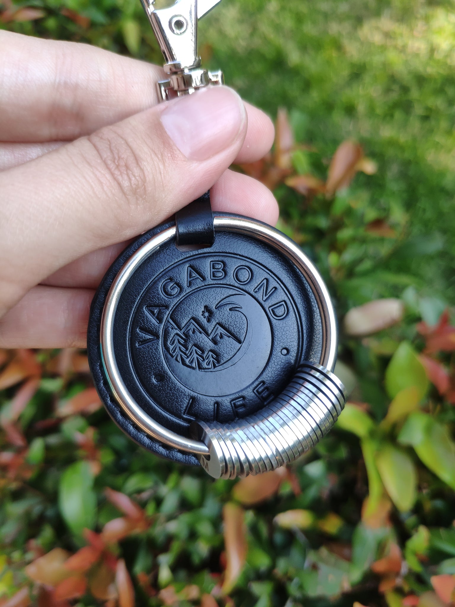 black travel keychain